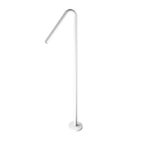 Mecca/Bianca Matte White Floor Standing Bath Spout Only