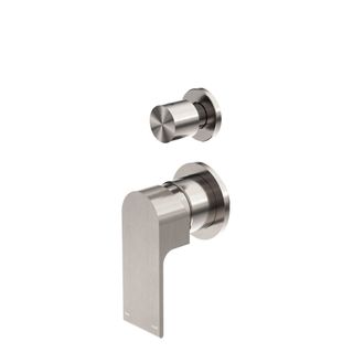 Bianca Brushed Nickel Separate Plate Shower Mixer With Diverter