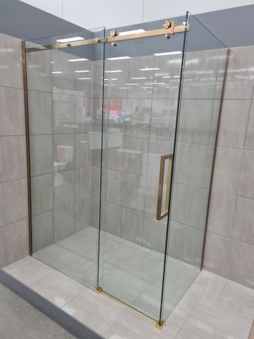 Gladstone Brushed Bronze Sliding Shower Screen Set From $1650.00