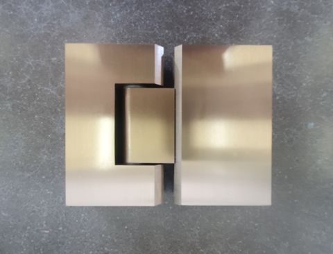 Frameless Hinges (Each) Brushed Nickel