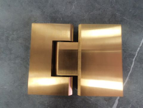 Frameless Hinges (Each) Brushed Bronze