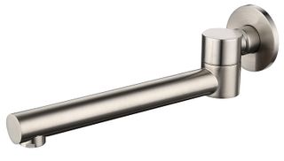 Round Swivel Bath Spout Brushed Nickel 227mm