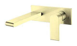 Bianca Brushed Gold Wall Basin Combo (With Back Plate)