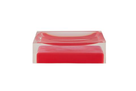 Square Soap Dish Red