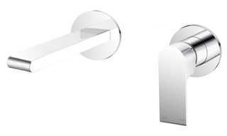 Bianca Chrome Wall Basin Mixer- Separate Back Plate