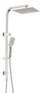 Celia/Bianca Brushed Nickel Combination Shower Square with Rail