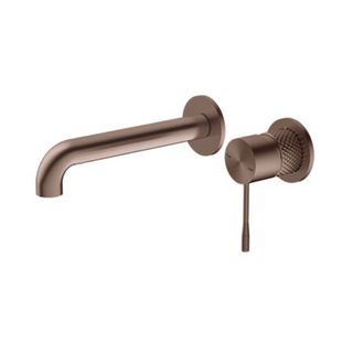 Opal Brushed Bronze Wall Basin Mixer (Separate Back Plate)