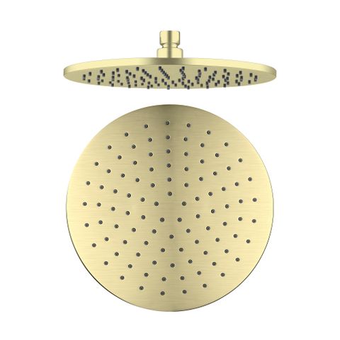 Brushed Gold Round Shower Head 250mm
