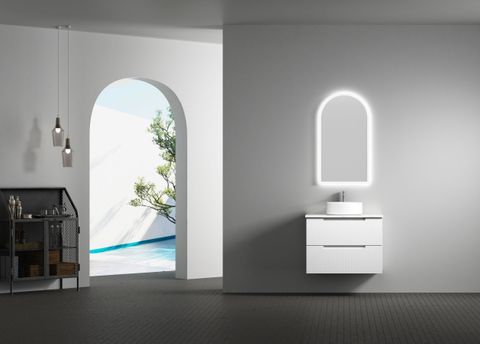 Verona 750 Wall Hung Matte White Vanity Cabinet Only