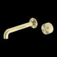 Opal Brushed Gold Progressive Wall Basin Set 185mm Spout