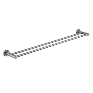 Star Brushed Chrome Double Towel Rail 750mm