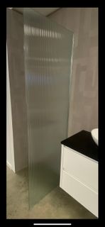 Frameless FLUTED 900x2090x10mm Glass Panel (No holes or cut outs)