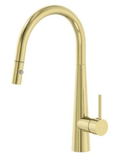 Dolce Brushed Gold Pull Out Sink Mixer With Vegie Spray Function