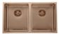 PVD Copper DOUBLE Stainless Steel Sink 760x440x200x1.2mm