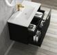 MARLO 600x460x550 Wall Hung Matte Black Vanity Cabinet Only
