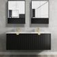 Marlo Matte Black 600x800x150 Shaving Cabinet