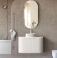 BONDI 750x460X450 Wall Hung White Fluted Vanity Cabinet Only