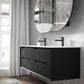 Byron 1200x460x550 Double Wall Hung Black Oak Vanity Cabinet Only