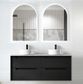 Byron 1200x460x550 Double Wall Hung Black Oak Vanity Cabinet Only