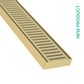 Aluminium Brushed Gold Floor Grate 100mm =<1200mm (length) x 100mm x 26mm