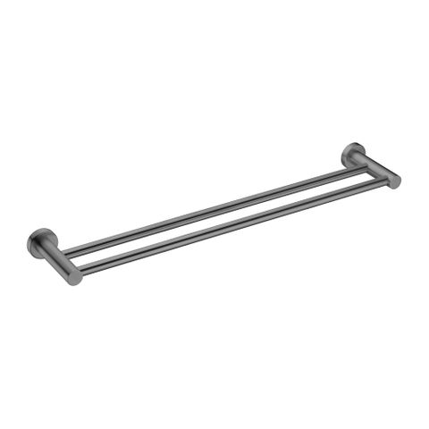 Mecca Gun Metal 600 Double Towel Rail