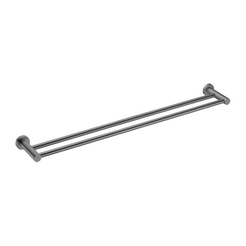 Mecca Gun Metal 800 Double Towel Rail