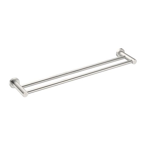 Mecca Brushed Nickel 600 Double Towel Rail