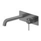 Mecca Gun Metal Wall Basin Mixer 185mm Spout