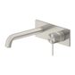 Mecca Brushed Nickel Wall Basin Mixer 185mm Spout