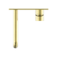 Mecca Brushed Gold Wall Basin Mixer 185mm Spout