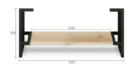 Leg For BYRON 1500X450 Natural Oak Vanity