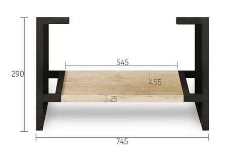 Leg For BYRON 750X450 Natural Oak Vanity