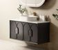 Laguna 1200x460 Wall Hung Black American Oak Vanity Cabinet Only