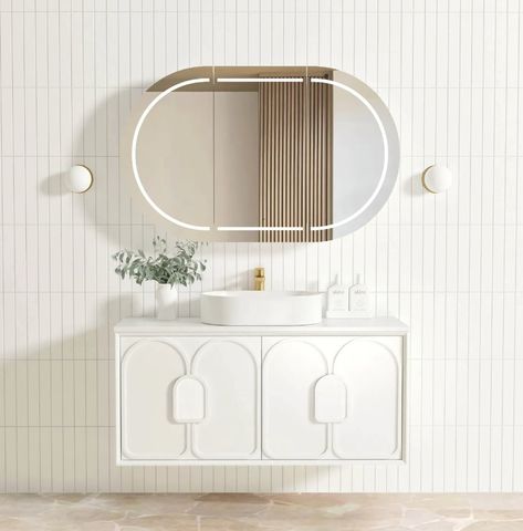 Laguna 1200x460 Wall hung Satin White Vanity Cabinet Only
