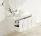 Laguna 1200x460 Wall hung Satin White Vanity Cabinet Only