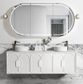 Laguna 1800x460 Wall hung Satin White Vanity Cabinet Only