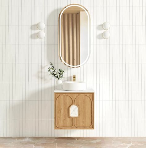 Laguna 600x460 Wall hung Natural American Oak Vanity Cabinet Only