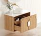 Laguna 900x460 Wall hung Natural American Oak Vanity Cabinet Only