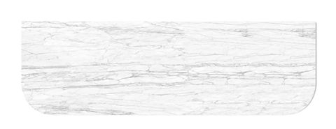 Bondi 1500x460x18mm Natural Carrara White Marble Stone - No Hole