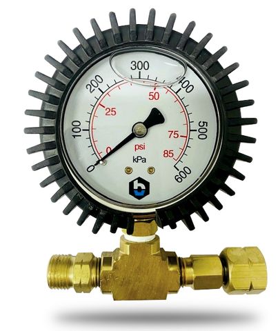 Liquid Filled Test Gauge 0-400kPa Left-Hand