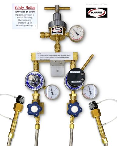 1 x 1 Nitrogen Manifold 2500kPa (1.8m, 3/4" Tube)