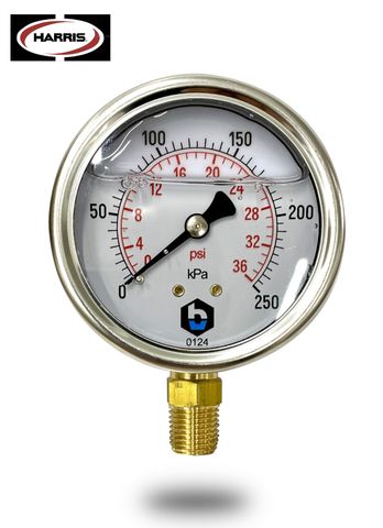 Liquid Filled Gauge 250kPa/36psi (Stainless Steel)