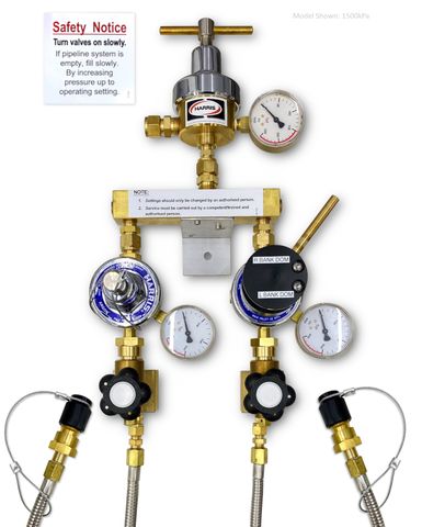 1 x 1 Argon Manifold 1500kPa (1.8m, 3/4"Tube)