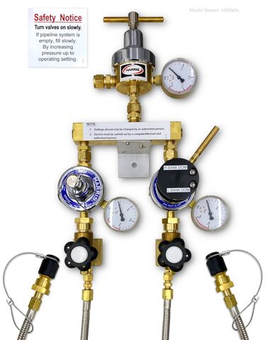 1 x 1 Argon Manifold 1000kPa (1.8m, 3/4" Tube)
