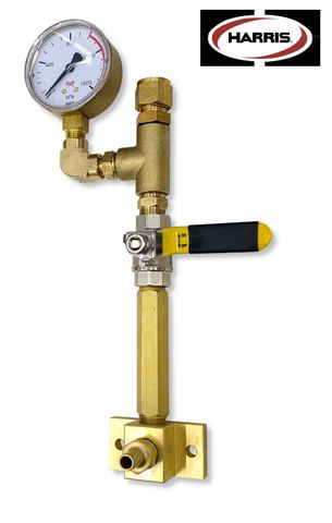 Oxygen Pipeline Assembly w Monitoring Gauge (1/2")