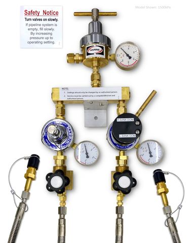 1 x 1 Argon Manifold 1500kPa (1.8m 300b, 1/2")