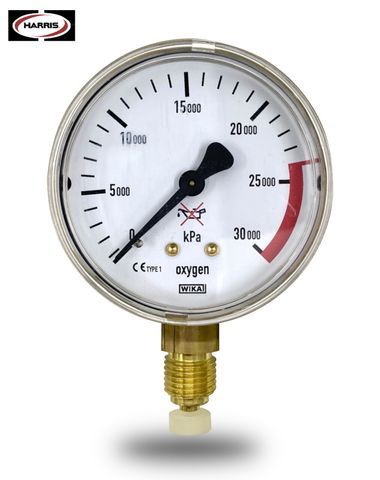 800 Series Gauge (E) & Seal - 0-30,000kPa Oxygen
