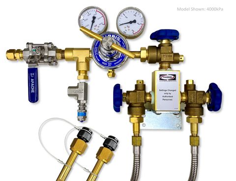 1 x 1 Nitrogen Manifold, 4000kPa (1.8m, 3/4" Tube)