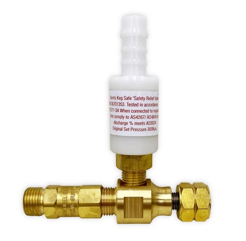 Harris 'Keg Safe' Safety Relief Valve - 300kPa LH