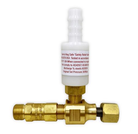 Harris 'Keg Safe' Safety Relief Valve - 300kPa RH